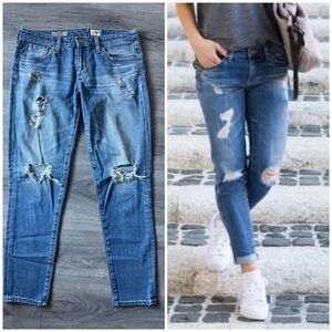 AG The Stilt Distressed Cigarette Jeans